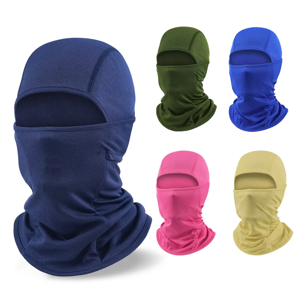 Masques de ski de créateur Masque de ski intégral Masque de ski coupe-vent en spandex à un trou Cagoule pour hommes et femmes