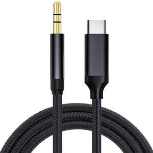 Cavo audio <span class=keywords><strong>Aux</strong></span> intrecciato in PVC/nylon da tipo <span class=keywords><strong>C</strong></span> a 3,5 mm per auto, per HDTV - Product Image 3