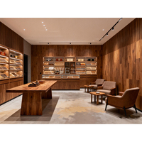Vitrine à cigares de grande capacité avec double porte en verre et éclairage LED, présentoir à cigares en bois, humidor à cigares