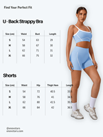 Ensemble de sport pour femme EnovStars avec logo personnalisé, soutien-gorge de sport dos en U et short cycliste taille haute, Conjunto Deportivo Mujer Conjuntos Fitness