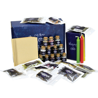 Kit de Sorcellerie avec Cristaux Colorés, Herbes Séchées, Bougies d'Envoutement Magiques et Outils de Souhait, Boîte de Fournitures de Sorcellerie, Fournitures de Sorcellerie