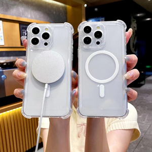 Bốn góc chống thả trong suốt không dây sạc trường hợp đối với <span class=keywords><strong>iPhone</strong></span> 16 15 14 13 12 11 tất cả các vòng bảo vệ trường hợp - Product Image 6