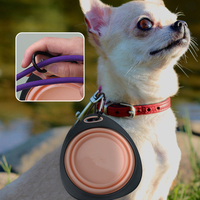 2-en-1 Pet Outdoor Traveling Folding Feeder Water Dish Cup Portable Water Bowl for Dogs Cats