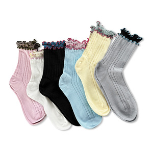 Calcetines <span class=keywords><strong>de</strong></span> malla con encaje y bloques <span class=keywords><strong>de</strong></span> <span class=keywords><strong>color</strong></span>, estilo nuevo, CE, calcetines <span class=keywords><strong>de</strong></span> algodón transpirables hasta la pantorrilla <span class=keywords><strong>para</strong></span> mujer, <span class=keywords><strong>para</strong></span> primavera y verano, a la moda. - Product Image 6