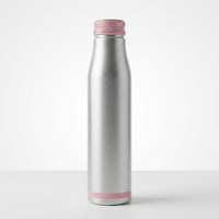 Bouteille d'énergie en aluminium personnalisée en gros avec couvercle à vis pour boissons gazeuses et énergisantes