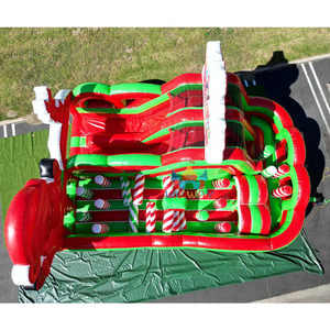 ซานตาคลอสพร้อมสไลเดอร์เป่าลมสำหรับบ้านกลางแจ้งได้แรงบันดาลใจจากการปรับแต่งเทศกาลคริสต์มาส - Product Image 2