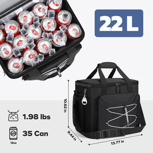 Custom Logo 35/45 Can Collapsible Soft-Sided <b>Cooler</b> Insulated Leak Proof <b>for</b> Picnic Grocery Beach Camping Soft <b>Cooler</b> Bag - Product Image 4