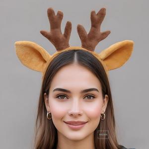 Phụ kiện tóc Giáng sinh hình nai, tai nai hoạt hình, chủ đề tai động vật H0001 - Product Image 1