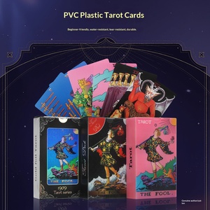 Tarjetas de Tarot <span class=keywords><strong>Vetter</strong></span> al por Mayor para Principiantes, Impresas en Color, PVC Impermeable, con Lámina Dorada, 12*7, Libro de Tarot de PVC, Manual, Juego de Cartas - Product Image 1