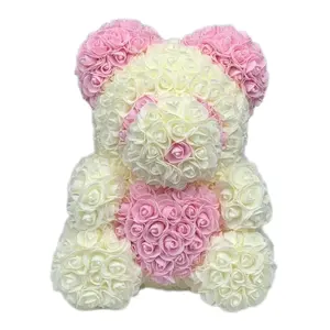 Rose Bear PE Rose Bear Foam Flower Panda Valentine's Day Gift Marriage Day Factory Price Rose Bear Pink Seeker Internet Slang