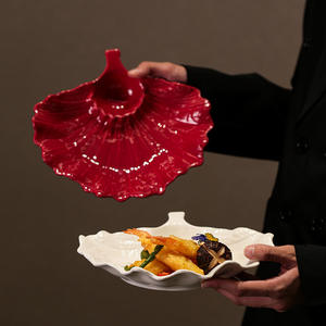 Assiette de <span class=keywords><strong>service</strong></span> de luxe Lelyi en porcelaine écologique, forme originale, directement de l'usine, pour restaurant/cuisine privée - Idéale pour les raviolis et les pâtes - Product Image 1