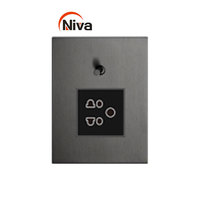 Interrupteur mural en acier inoxydable INNV5 avec USB, série hôtel et maison, panneau métallique, prise personnalisée 220V 15A/10A pour l'Inde