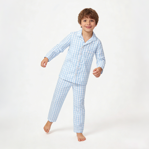 Hongbo Vente en gros de pyjamas pour enfants, filles, garçons et adolescents, en coton, décontractés, en tricot, avec volants, pyjamas pour filles, vêtements de nuit, ensembles de pyjamas pour enfants - Product Image 2