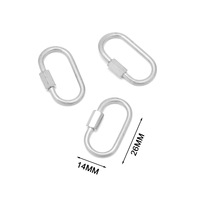 Mousqueton en acier inoxydable à verrouillage par vis, formes géométriques (cœur, étoile, ovale), pour porte-clés, anneaux, colliers, boucles de connexion et accessoires de bricolage