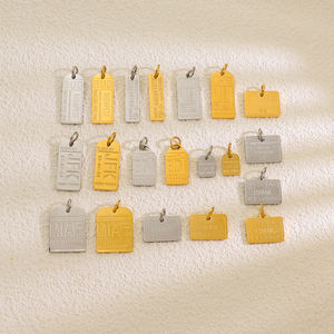 Étiquettes à bagages d'aéroport du monde entier, cartes postales de voyage, pendentifs pour la fabrication de bijoux DIY, breloques en acier inoxydable en gros - Product Image 2
