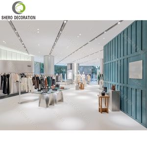 ร้านเสื้อผ้าบูติกสุดหรูสำหรับสุภาพสตรี  ออกแบบตกแต่งภายในพร้อมชั้นวางโชว์เสื้อผ้าและราวแขวนเสื้อผ้าสำหรับไอเดียตกแต่งร้านเสื้อผ้า - Product Image 2