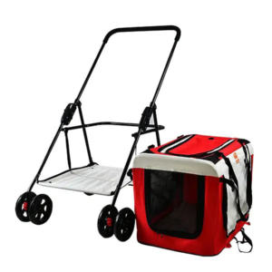 लाल एल्यूमीनियम एबीएस दो में एक पालतू घुमक्कड़ निर्माताओं तालिका के साथ - Product Image 6