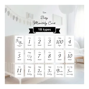 Commemorative photo collection welcome baby gift paper greeting monthly cards