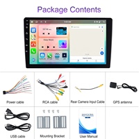 Podofo Autoradio Android 9" 4+64/6+128 2 Din Stéréo CarPlay & Android Auto BT WiFi Radio HiFi DSP Support Caméra 360 OEM Usine