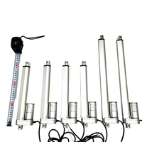 Actionneur linéaire électrique 12V 24V DC, course de 6 pouces, 500N, avec supports de montage