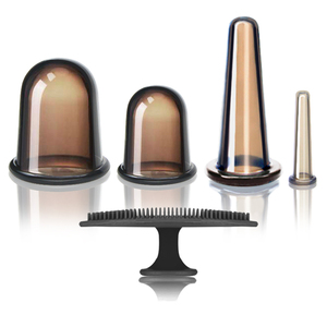 Ensemble de 4 brosses chinois anti-cellulite, réduction des graisses, Massage du visage et du corps, en silicone, gobelets - Product Image 1