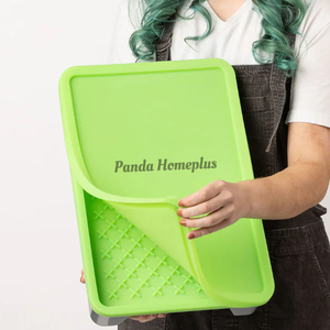 Nhà máy riêng khuôn dễ dàng làm sạch cao su màu xanh lá cây Silicone khay sơn - Product Image 6