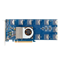 Carte d'extension PEX88096 PCIe 4.0 X16 avec 10 ports SFF-8654 pour GPU externe et stockage NVMe – Extension serveur haute vitesse en stock