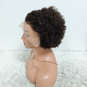 Letsfly Promotion $9.5 13x4 Lace Frontal <b>Wigs</b> Short Cut Pixie Curly Human <b>Wig</b> Brazilian Hair 100% Human Hair Wholesale Factory - Product Image 4