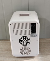 Réfrigérateur électrique portable en verre rose de 10 L pour cosmétiques, refroidisseur et réchauffeur pour camping-car, faible bruit, alimentation 12 V pour aliments, boissons et produits de beauté