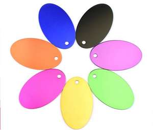 Plaque d'identification pour chien en aluminium en gros, étiquette pour chien, couleur anodisée or/argent, <span class=keywords><strong>gravure</strong></span> imprimée - Product Image 1