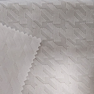 Vải dệt kim Jacquard 100% <span class=keywords><strong>Polyester</strong></span> 160gsm, chất liệu tái chế thấm hút mồ hôi, dùng cho áo bóng rổ và bóng đá nam, màu trắng - Product Image 4