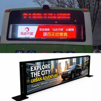 Écran vidéo HD personnalisé 1600*320 mm, écrans LED pour fenêtre de bus, afficheur LED pour vitre arrière