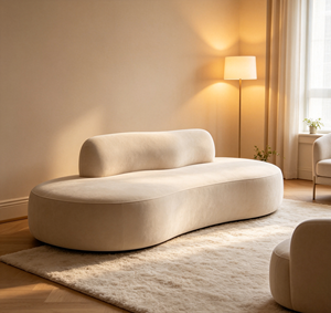 Modern Square Double-Sided Velvet Sectional Sofa Set Wood Frame Living Room Luxury Tufted Sponge Thickened Elegant