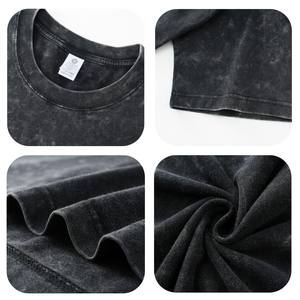 Camiseta <span class=keywords><strong>de</strong></span> Algodón <span class=keywords><strong>de</strong></span> Alta Calidad, Estilo Casual, Personalizada, al por Mayor, Vintage, Desgastada, Estilo Urbano, para <span class=keywords><strong>Hombre</strong></span>, Talla Grande, Lavada al Ácido, Unisex - Product Image 3