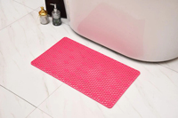 Tapis de douche antidérapant en PVC solide et écologique avec exfoliant pour les pieds et fonction de massage pour baignoire