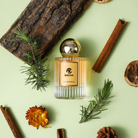 Flacon de parfum rechargeable de voyage avec bouchon à bille doré, étiquette personnalisée, 30 ml, 50 ml, 100 ml