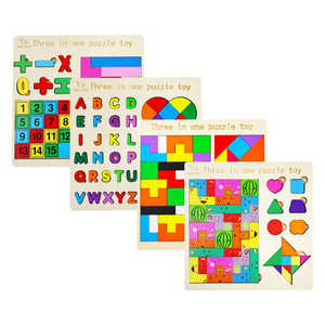 <span class=keywords><strong>Puzzle</strong></span> in Legno Montessori 3-in-1, Gioco Educativo Cognitivo e Giocattoli Tangram per Bambini, <span class=keywords><strong>Puzzle</strong></span> con Pioli - Product Image 3