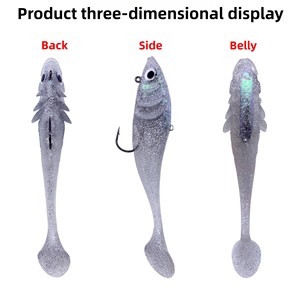 WildTrek 19,5 cm 95 g Leurre souple biomimétique bionique de type poisson plombé, 5 couleurs, produit transfrontalier très vendu, pour la pêche au poisson baleine. - Product Image 3