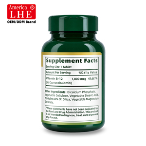 Suplemento de Vitamina B12 Shecome Personalizado 1000 mcg, Mejora la Energía y la Salud para Hombres y Mujeres, Tabletas de Vitamina B12 Dietética - Product Image 2