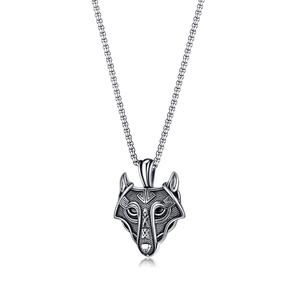 Collier Hip Hop pour Homme en Acier Inoxydable avec Pendentif Tête de Taureau, Style Rétro Punk, Or, Corne de Chèvre Satan, Crâne, <span class=keywords><strong>Symbole</strong></span> Chrétien - Product Image 4