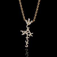 Bijoux glacé en Zircon Hip hop, 8 pièces, Hip hop, Jack Cactus, croix, Jack, brillant, pendentif de rue, vente en gros