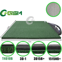 Tapis de frappe de golf durable GSM 150cm*150cm avec couche de gazon synthétique de 40mm et coussin en mousse EVA de 10mm, garantie 2 ans pour la ligne de tee de parcours de golf