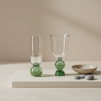 Verre à boisson rétro médiéval en verre perlé pour champagne, vin rouge, boissons froides et vin de fruits