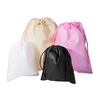 Ventas calientes Ecológico al por mayor 210d Bolsa con cordón grande con logotipo impreso personalizado Bolsa no tejida colorida