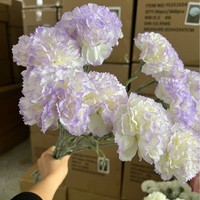 Fleurs artificielles de carnations faites à la main, durables, au toucher réel, 50 cm, 7 couleurs, pour Noël, Pâques, la Saint-Valentin, les mariages et la décoration intérieure (vente en gros)