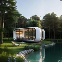KT Apple Capsule House Design Glamping Pods Serres préfabriquées pour conteneur de logement extérieur unique