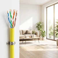 Cable de Red UTP Cat5e de 305 m, 4 Pares, 24 AWG, Cubierta de PVC de Cobre, Cable CAT5 para Interiores