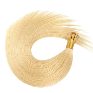 Extensiones <span class=keywords><strong>de</strong></span> <span class=keywords><strong>Cabello</strong></span> Humano Liso Rubio 613 con Punta I, 50 Piezas/Set, <span class=keywords><strong>Cabello</strong></span> <span class=keywords><strong>Natural</strong></span> Real con Punta I, Económicas para Salón, 100% Queratina Remy - Product Image 1