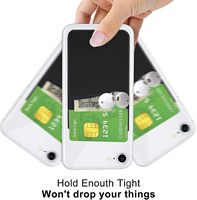 Cartera de Silicona para Tarjetas de Crédito, Débito, Identificación y Teléfono, Doble Capa, Gran Capacidad, Adhesiva, para Hombre y Mujer, Venta al Por Mayor de Fábrica