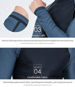 Chemises de sport à manches longues pour hommes Sbart, protection contre les éruptions cutanées, UPF50+, respirantes, séchage rapide, compression pour l'entraînement - Product Image 4